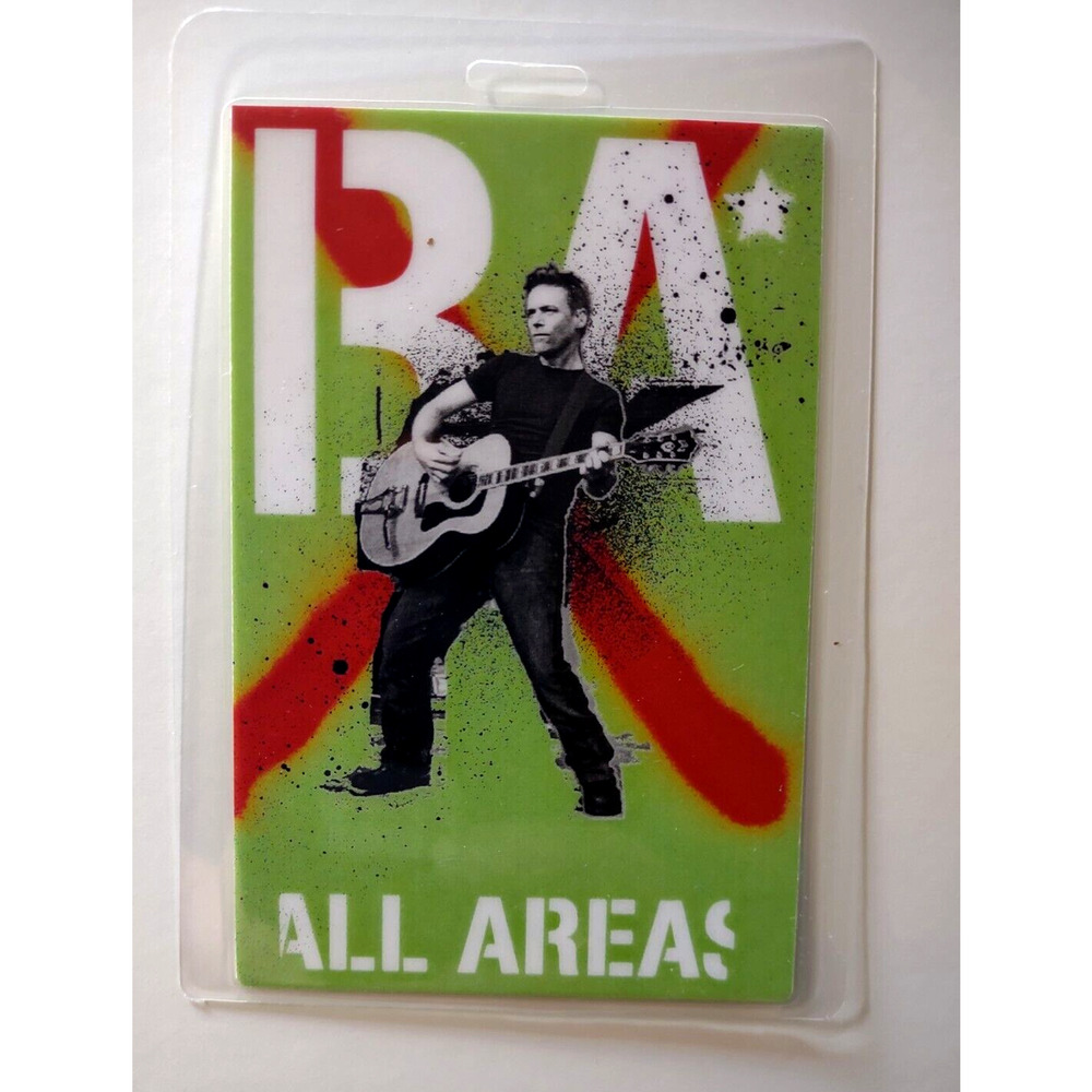 Bryan Adams 1992 Waking Up The Neighbors Tour Backstage Pass Laminated Photo